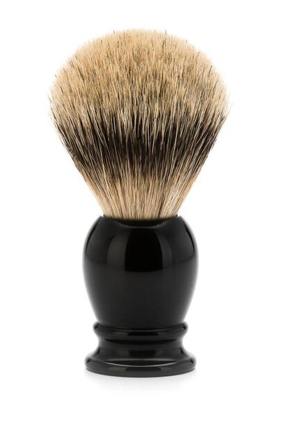 Scheerkwast Silvertip Dassenhaar - Zwart
