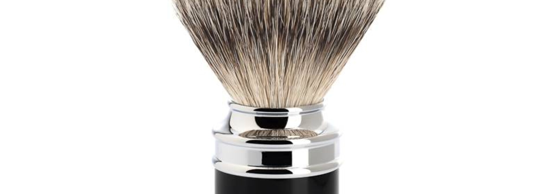 Scheerkwast Silvertip Dassenhaar - Zwart