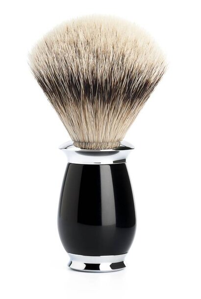 Scheerkwast Silvertip Dassenhaar - Zwart