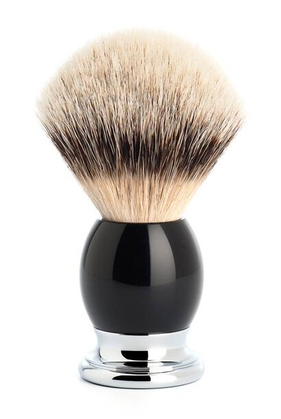 Shaving brush silvertip badger hair - Black