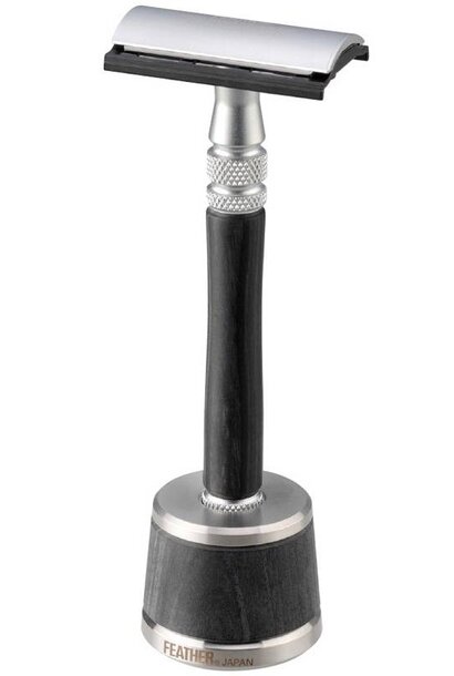 Safety Razor - Mat Chroom / Hout Gesloten Kam