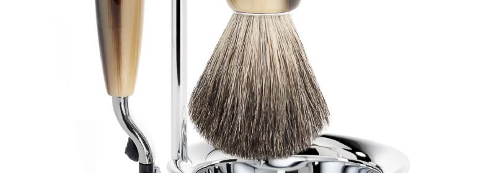 Scheerset Vivo 4-delig - Hoornbruin - Mach3®