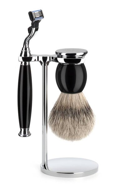 Shaving set Mach3® and badger hair - Black