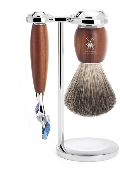 Shaving set Fusion® and badger hair - Plum wood