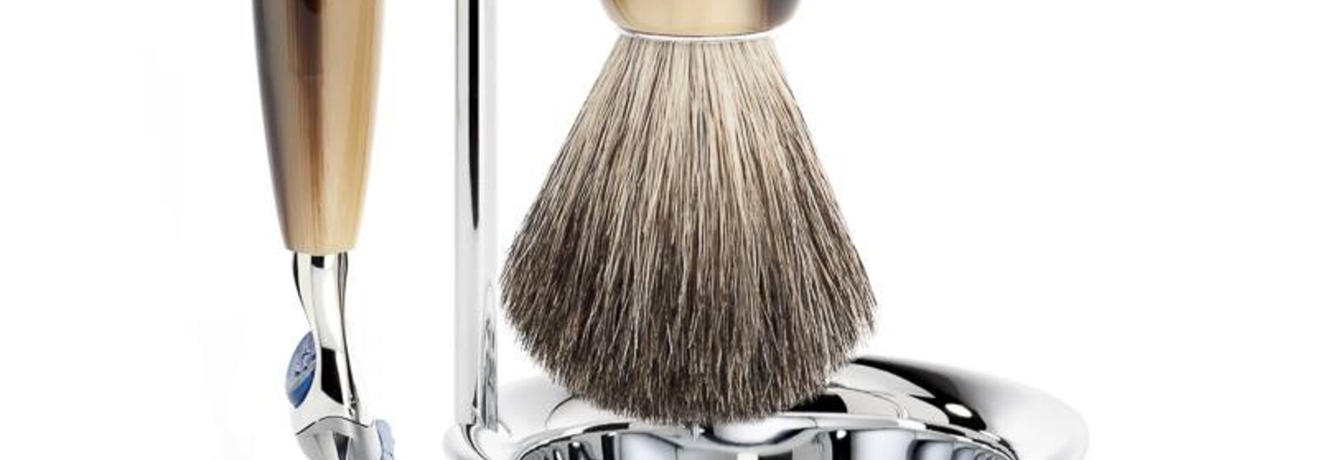 Scheerset Vivo 4-delig - Hoornbruin - Fusion®