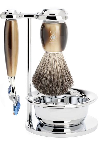 Rasierset Fusion® und Dachshaar - Hornbraun