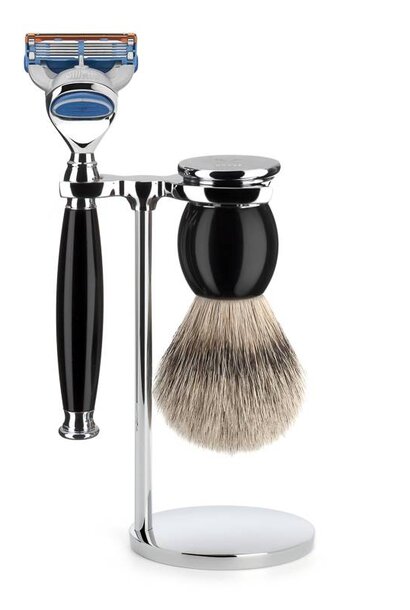 Shaving set Fusion® and badger hair - Black