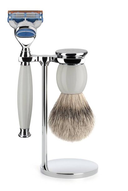Shaving set Fusion® and badger hair - Porcelain