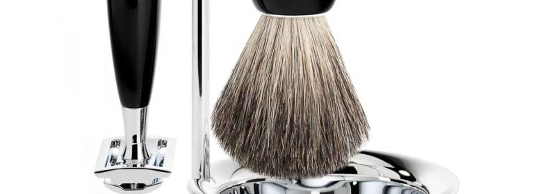 Scheerset Vivo 4-delig - Zwart - Saf.Razor