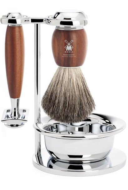 Scheerset Vivo - Pruimenhout - Saf.Razor - Dashaar