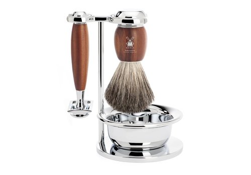 MÜHLE Scheerset Vivo - Pruimenhout - Saf.Razor - Dashaar