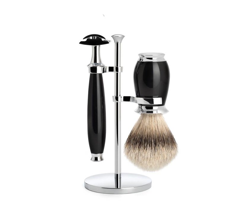 Scheerset Purist 3-delig - Zwart - Saf.Razor