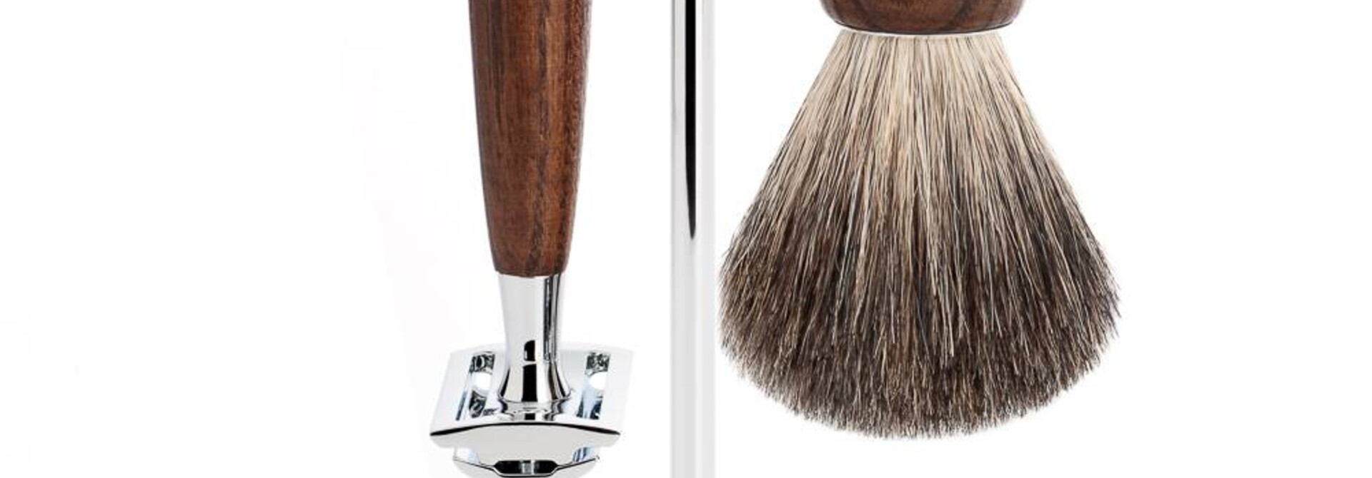 Scheerset Rytmo 3-delig - Essenhout - Saf.Razor