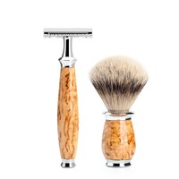 Scheerset Purist 3-delig - Maserbirke - Saf.Razor