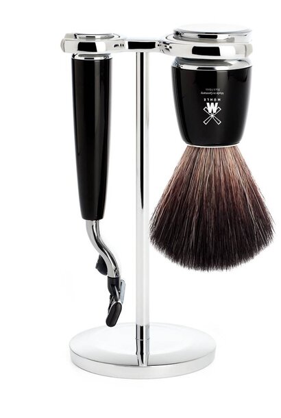 Shaving set Fusion® and synthetic hair - Black