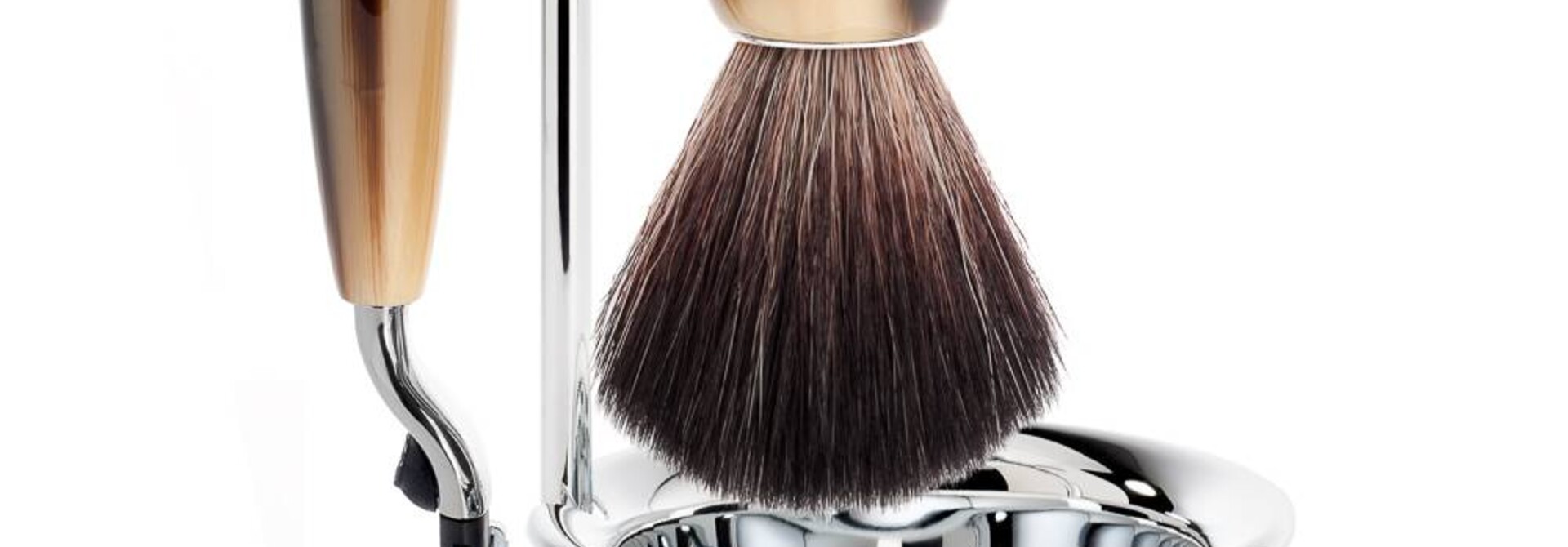 Scheerset Vivo 4-delig - Hoornbruin - Mach3®