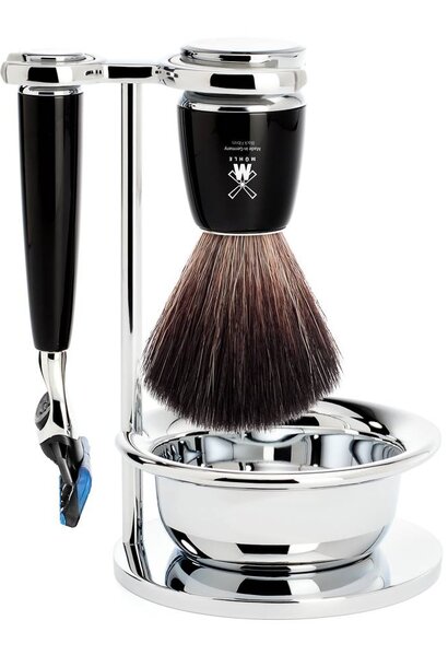 Shaving set Fusion® and synthetic hair - Black
