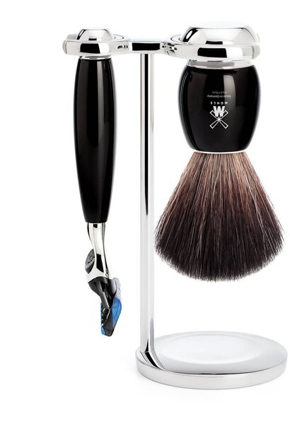 Shaving set Fusion® and synthetic hair - Black