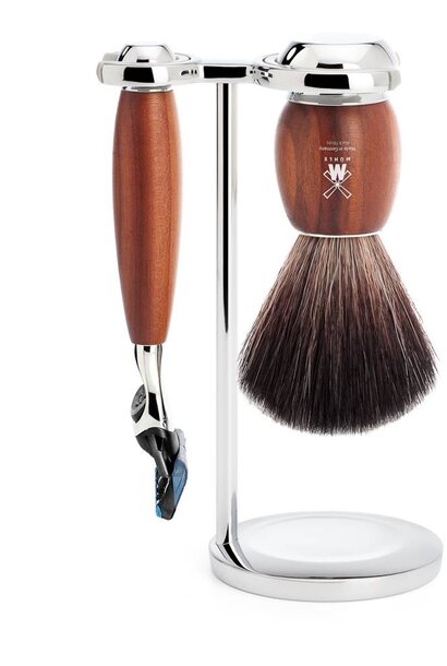Shaving set Fusion® and synthetic hair - Plum wood