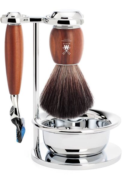 Scheerset Fusion® en Synthetisch haar - Pruimenhout