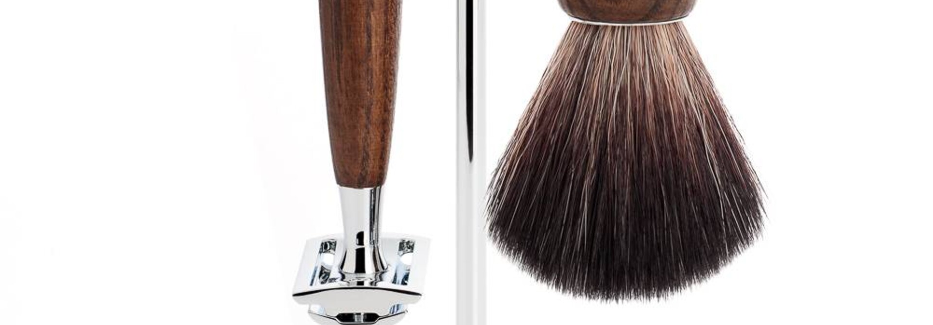 Scheerset Rytmo 3-delig - Essenhout - Saf.Razor