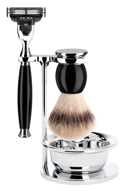 Rasierset Fusion® und Synthetikhaar - Schwarz