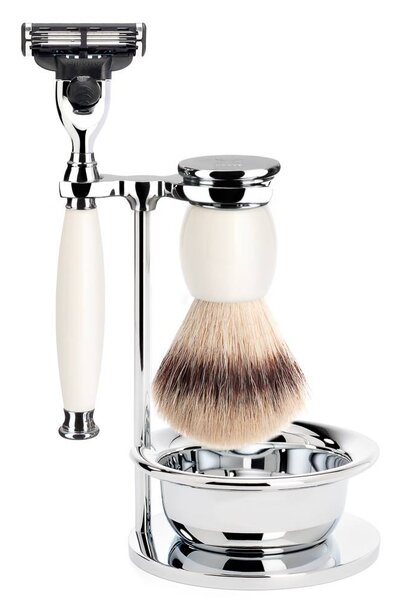 Shaving set Fusion® and synthetic hair - Porcelain