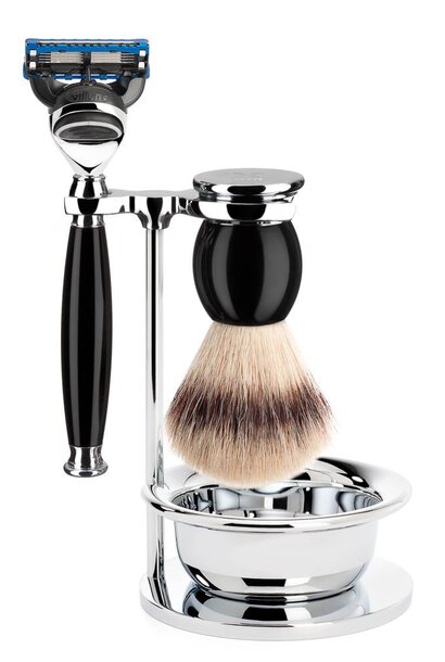 Shaving set Fusion® and synthetic hair - Black