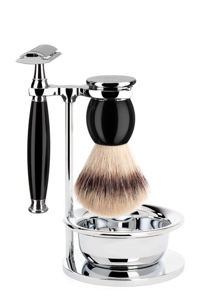 Scheerset Sophist - Zwart - Saf.Razor - Fibre®