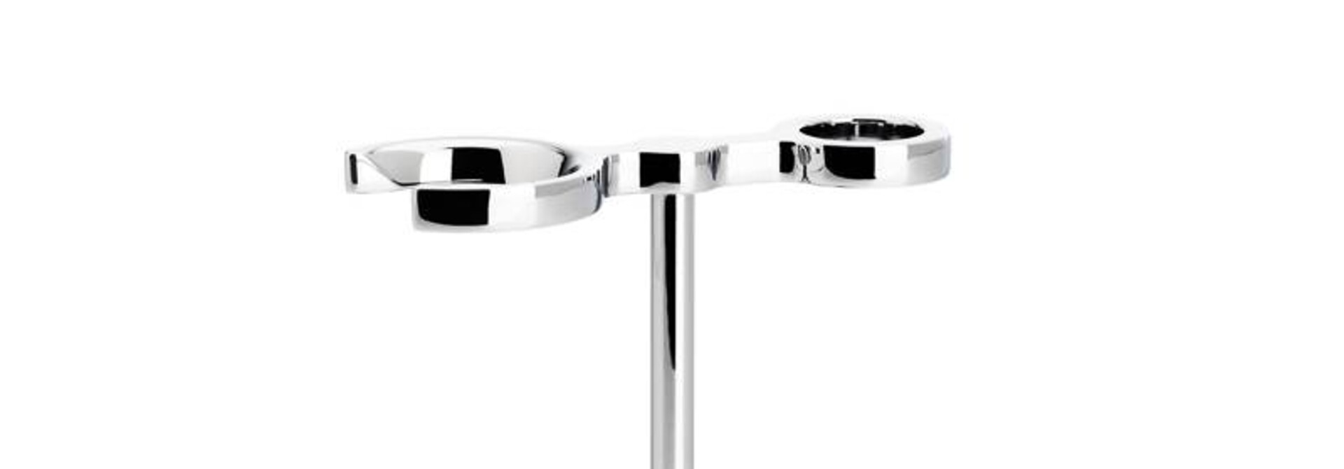 Houder Kwast en Mes Stylo - Chroom