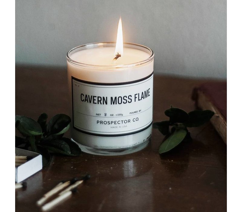 Prospector Co. Candle Cavern Moss Flame 8 oz.