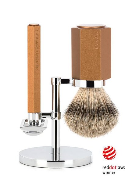 Scheerset Hexagon - Bronze - Saf.Razor - Dashaar