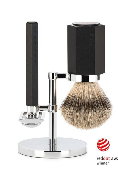 Scheerset Hexagon - Graphite - Saf.Razor - Dashaar