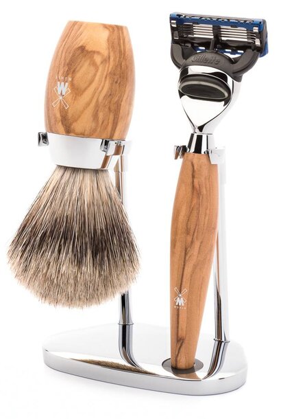 Scheerset Fusion® en Dashaar - Olijfhout