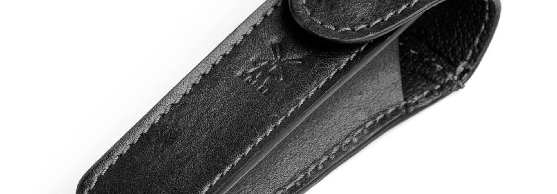 Lederen etui voor safety razor - Zwart