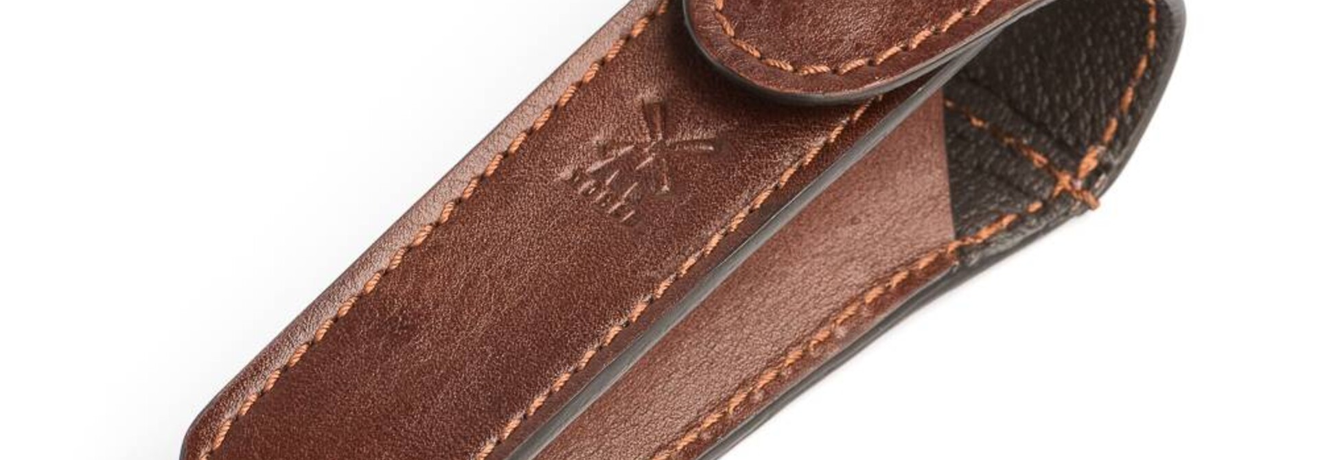 Lederen etui voor safety razor - Bruin