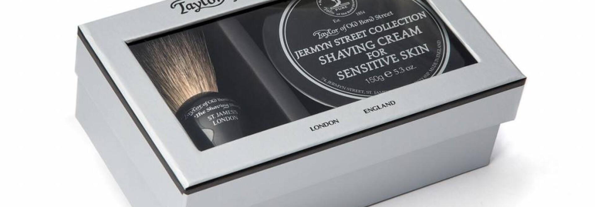 Giftbox scheerkwast en scheercrème Jermyn Street