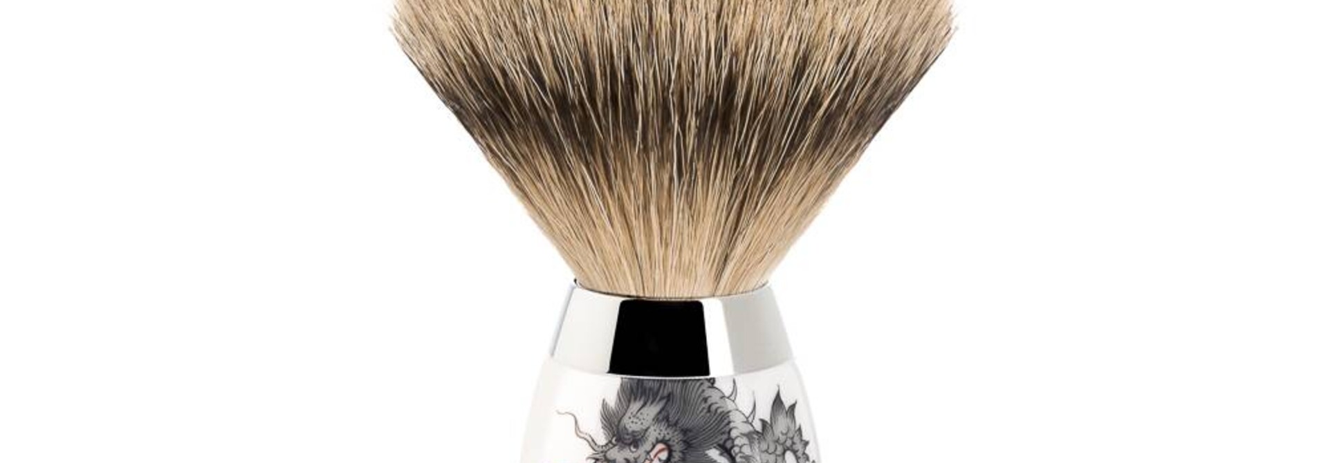 Scheerkwast Silvertip Dassenhaar - Meissen Porselein