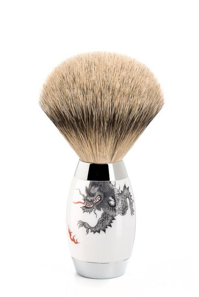 Shaving brush silvertip badger hair - Porcelain