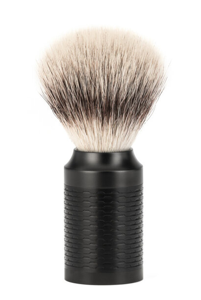 Shaving brush synthetic hair - Black DLC
