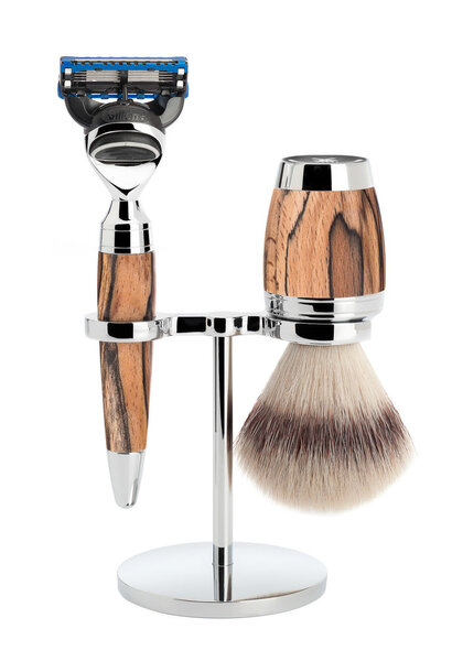 Scheerset Fusion® en Synthetisch haar - Spalted beech