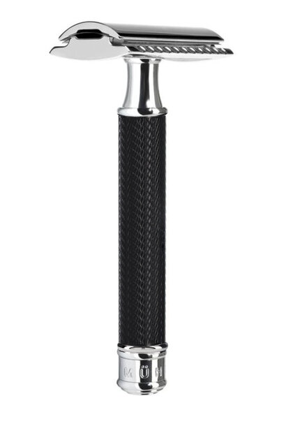 Safety razor gesloten kam - Zwart Chroom