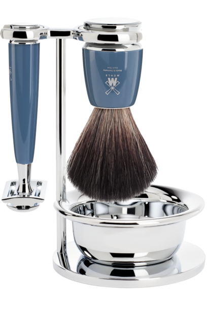 Shaving set safety razor and synthetic hair - Petrol