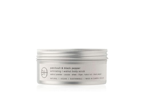 Bath House Walnoot Body Scrub 200ml Patchouli & Black Pepper