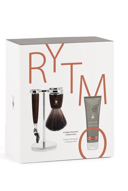 Geschenkset, 2-Delig, Grapefruit & Munt, Notenhout, Synthetisch Haar