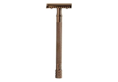 Merkur Safety Razor, Lange Handgreep, Rosé Goud Geplateerd