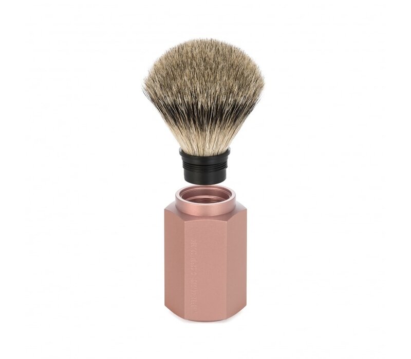 Scheerkwast Hexagon Silvertip Dassenhaar Sunrise