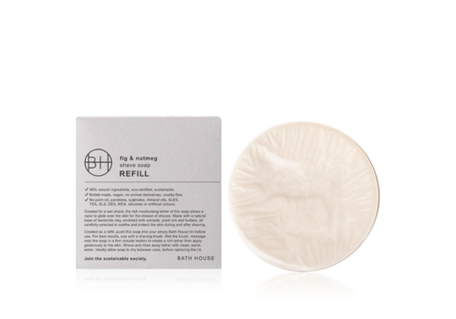 Bath House Fig & Nutmeg Scheerzeep 175g  navulling