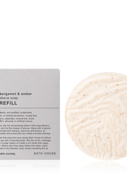 Bergamot & Amber Scheerzeep 175g navulling