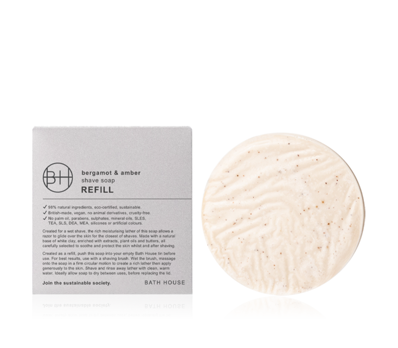 Bergamot & Amber Scheerzeep 175g navulling
